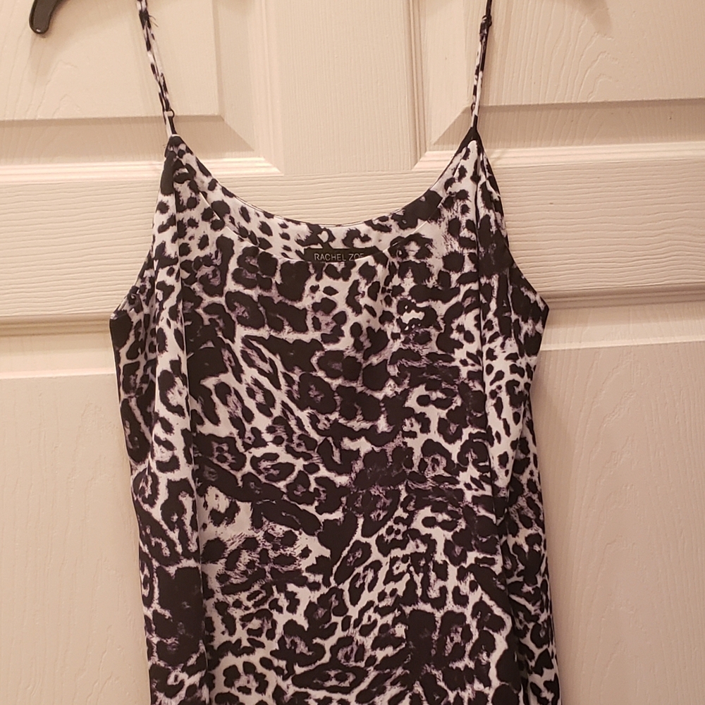 Rachel Leopard Print Women's Top - Black and White